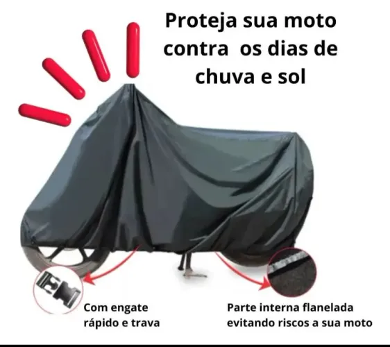 Capa de moto impermeável proteção contra chuva e sol