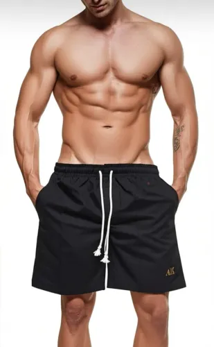 Linho Premium - Shorts Masculinos Elegantes PRETO