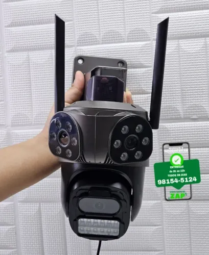 Camera De Segurança Externa 3 Lentes - Entrega Rápida