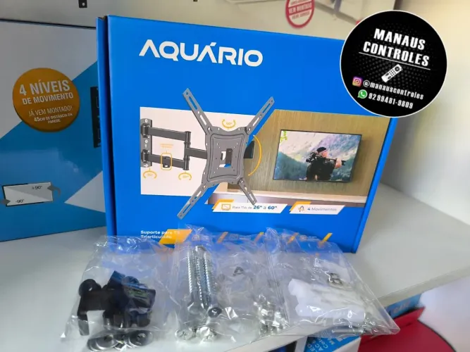 Suporte de Parede para TV 26'' a 60'' - Triarticulado - 4 Movimentos