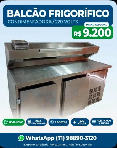 BALCAO FRIGORIFICO CONDIMENTARIA 220V