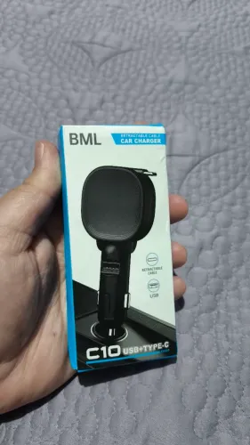 Carregador veicular com cabo retrátil 65W Tipo C
