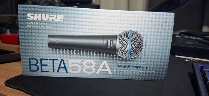 Shure beta 58a novo original aberto só pra testes