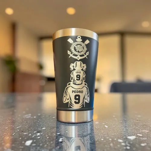 Personalização a Laser em Copos e Garrafas - Nomes, Times e Artes