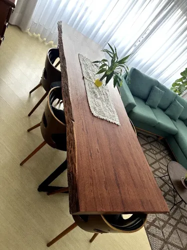 Prancha Madeira Maciça Borda Organica 2,5m