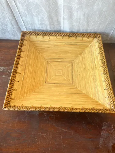 Bandeja de bambu 42x42x9