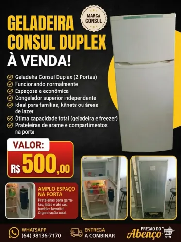 Geladeira cônsul funciona perfeitamente passamos cartão