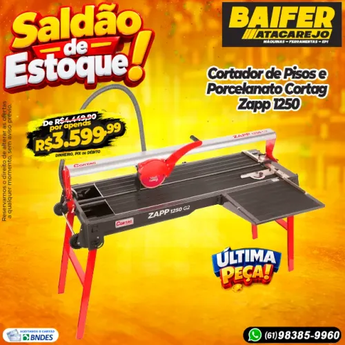 Cortador de Pisos e Porcelanato Cortag Zapp 1250