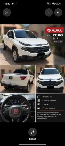 Fiat Toro Freedom 1.8 16V Flex Aut. 2018