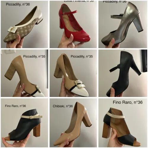 Sapatos vários modelos tamanho 36 e 35 qualquer par 150,00