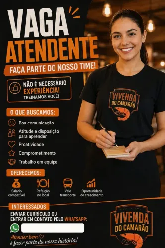 Vaga para atendente de restaurante