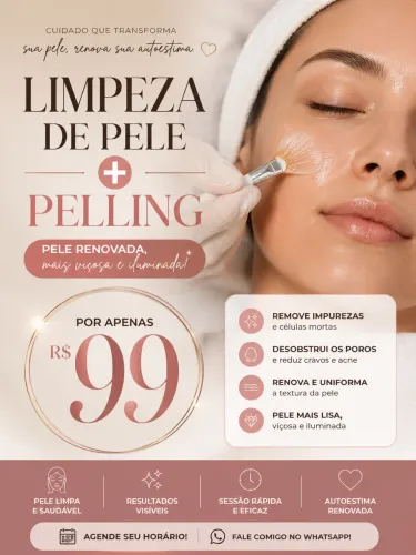 Limpeza de pele com Pelling