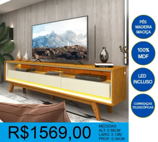 Rack retro com led de alta qualidade - temos a pronta entrega