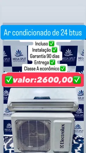 Ar condicionado de 24 btus / garantia/ entrega