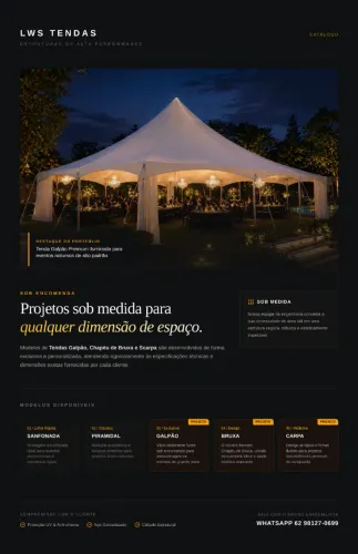 Tendas Sanfonadas, Piramidais e Galpão | Fabricação Própria | Alta Qualidade