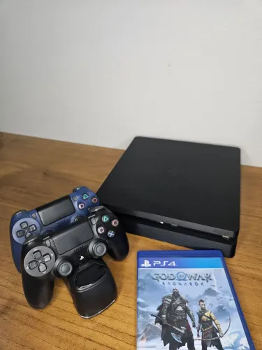 Ps4 slim 500 gb 2 controles 1 jogos 
