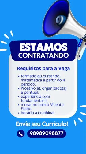 Professor de matemática.