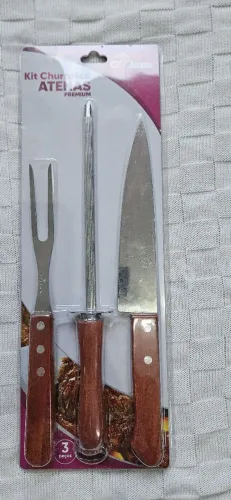 Kit Churrasco Ateliê Premium - 3 Peças | Novo na Embalagem