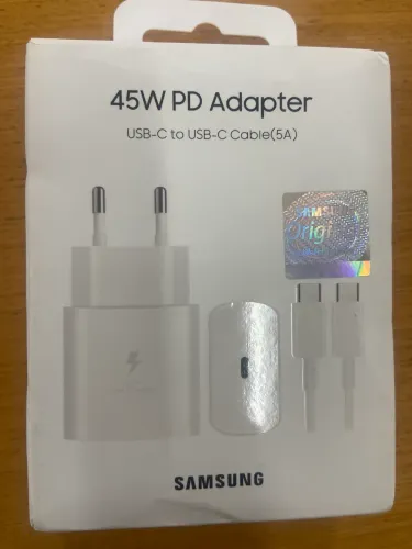 Carregador Samsung 45W + cabo USB-C (novo)