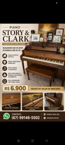 Piano STORY CLARK fabricado nos Estados Unidos