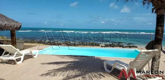 Casa em Praia de Tabatinga, beira mar, 3 quartos, sendo 1 suíte, 260m² - R$ 1.250,00 diári