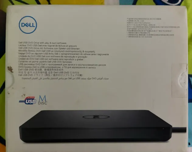 Dell USB DVD Drive DW316 Original Lacrado - Gravador Externo de DVD/CD USB