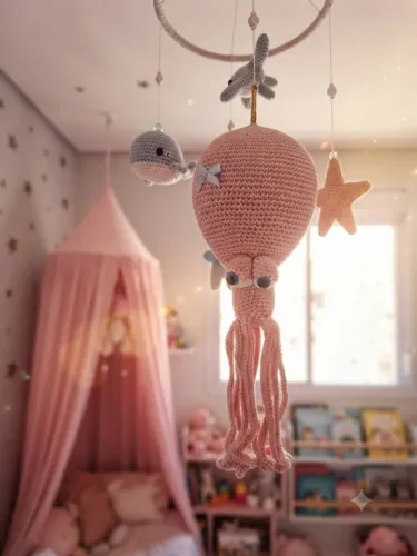Polvo decoração quarto de bebê