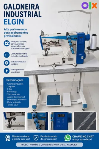 Máquina de Costura Galoneira industrial Elgin