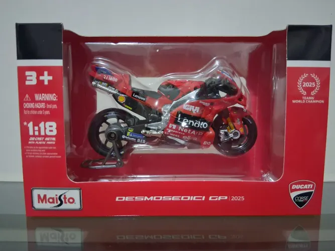 Miniatura Moto GP Maisto Ducati Desmosedici 2025 #93 Marc Marquez - Escala: 1/18