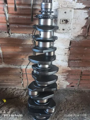 Virabrequim ranger 3.2 5 cilindros. Com 5 bielas com pistão.