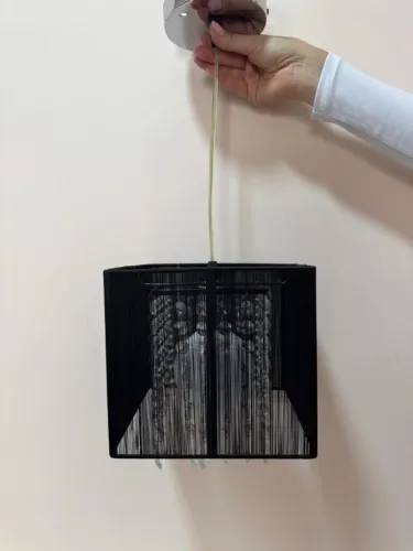 LUMINÁRIA / PENDENTE CÚPULA PRETO C/ LÂMPADA LEROY MERLIN