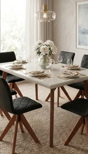Mesa de Jantar 6 lugares + 4 cadeiras