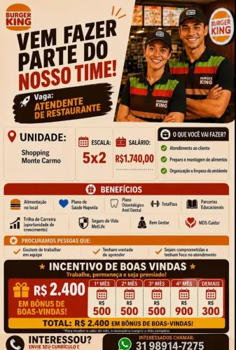 Vagas de atendente