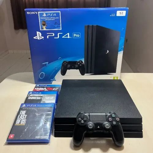 Playstation 4 Pro 1TB Completo com Caixa e Jogos