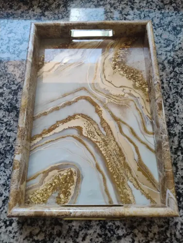 Bandeja MDF marmorizada 