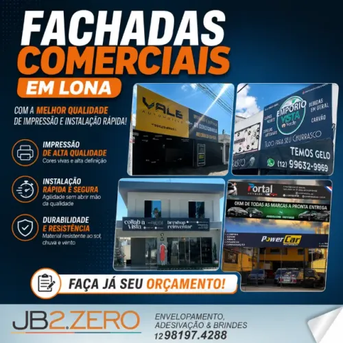 Fachadas em Lona com impressão de altíssima qualidade!