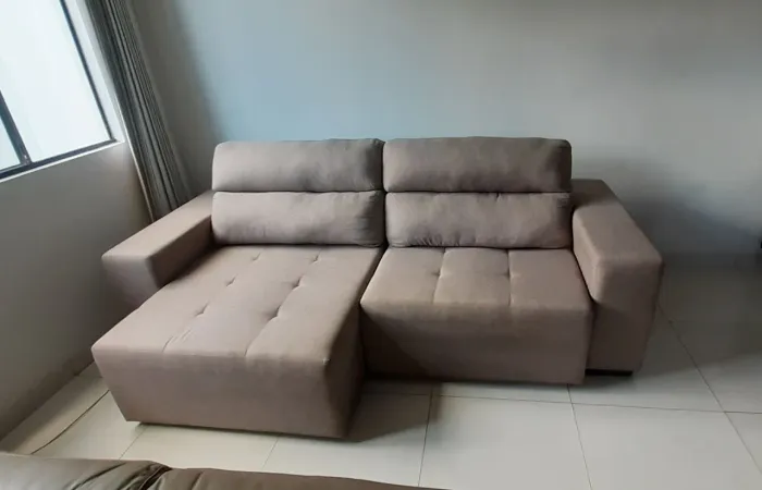 Sofá retrátil reclinável 3 lugares