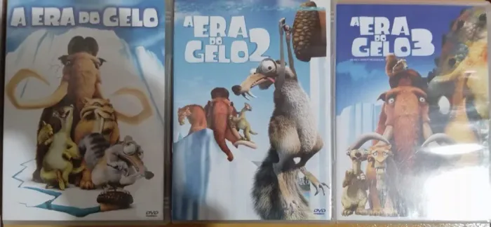 Era do Gelo 1,2 e 3 - DVD (Semi NOVO - Excelente estado)