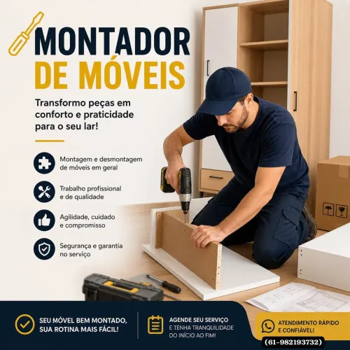 Montador de Móveis / Montagem, Desmontagem e Instalações 