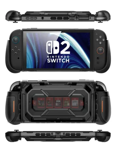 Capa/Case Nintendo Switch 2 / SupCase titan com suporte a 5 cartuchos.