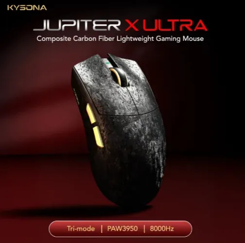 KYSONA Jupiter X Ultra Nordic54L15 PAW3950 Ultra-lightweight Wireless Gaming Mouse