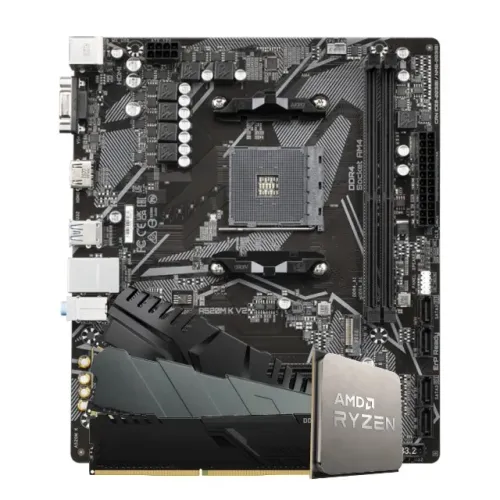 Kit Upgrade, AMD Ryzen 5 5600GT, Placa Mãe Chipset A520, 16GB (2X8GB) DDR4