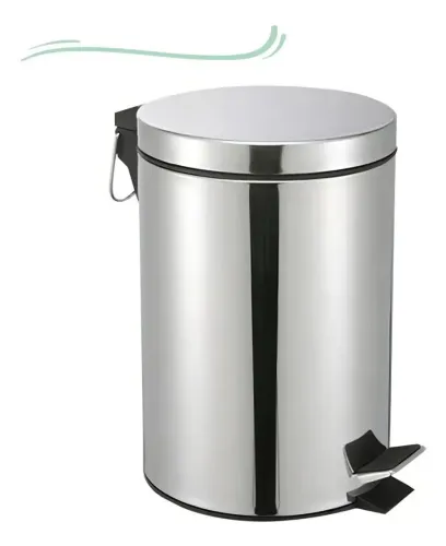 Lixeira 12 Litros Inox com Pedal e pequenos amassados