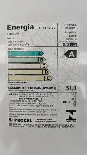 Geladeira Duplex 450 litros Degelo Automático