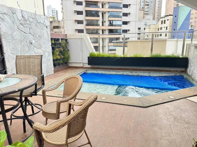 Cobertura com 300m² e piscina - Frente ao Parque Vaca Brava, Setor Bueno, Goiânia, GO