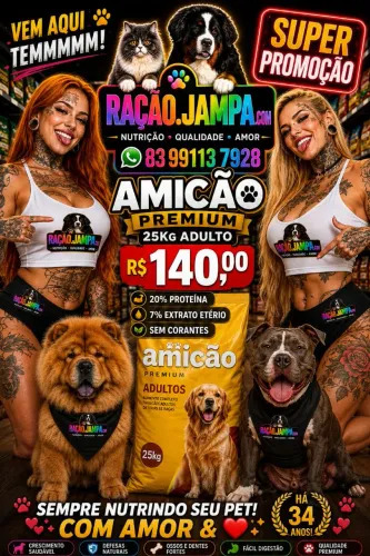 *PROMOÇÃO* AMICÃO PREMIUM 25KG ADULTO