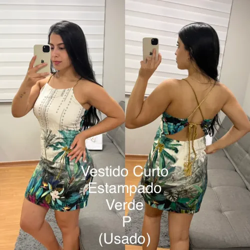 Vestidos estampados, cada um á 40,00