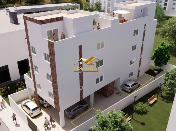 Apartamento com área externa, 03 quartos, Letícia, BH.