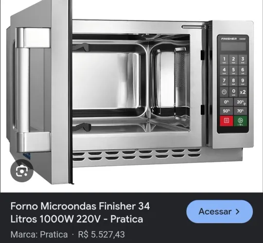 Micro-ondas industrial finisher