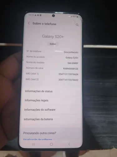Vendo S20 +128 gigas NFC + 8 ram com trinco biometria na tela .